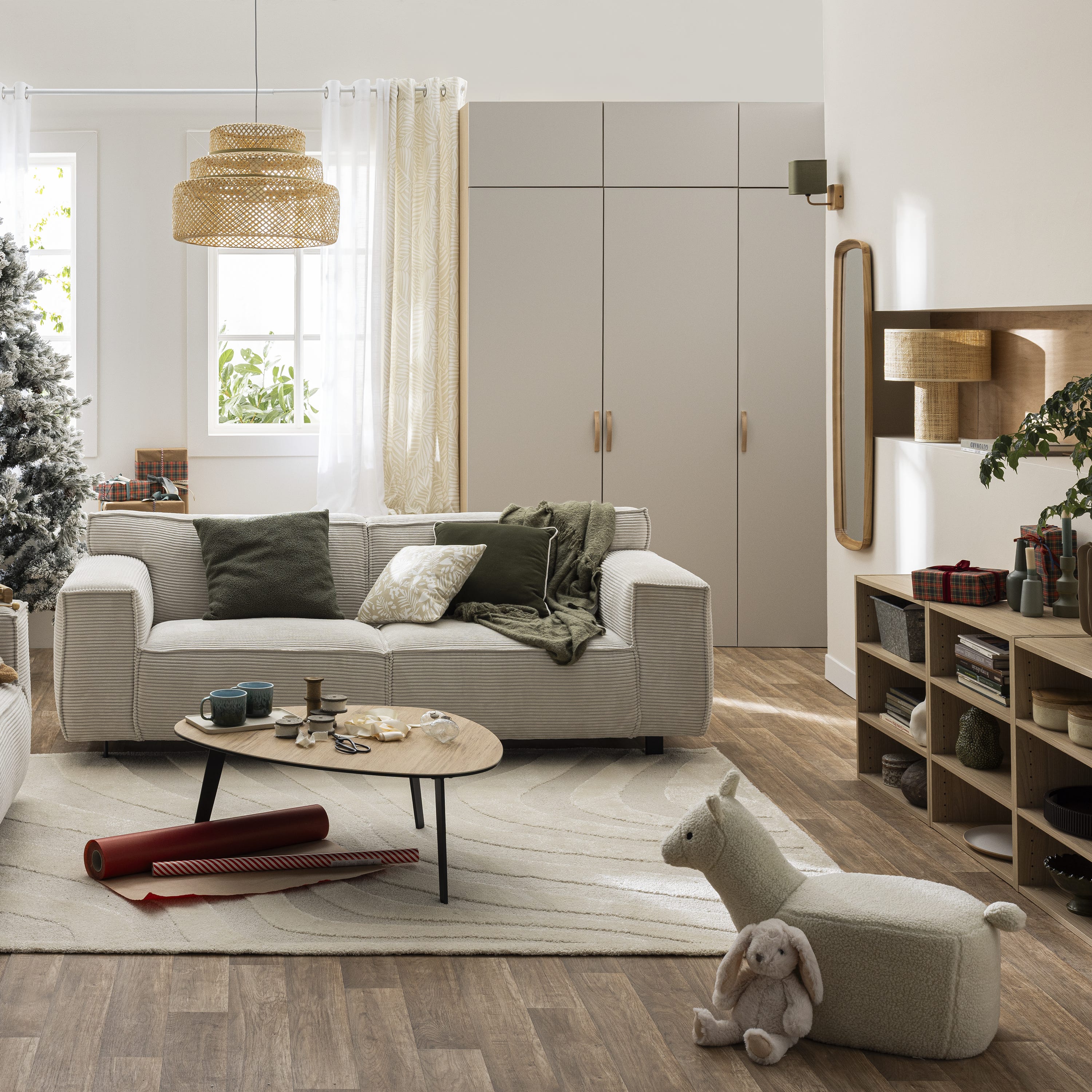 Cortina com ilhós Elara algodão INSPIRE branco 140x280cm - 6