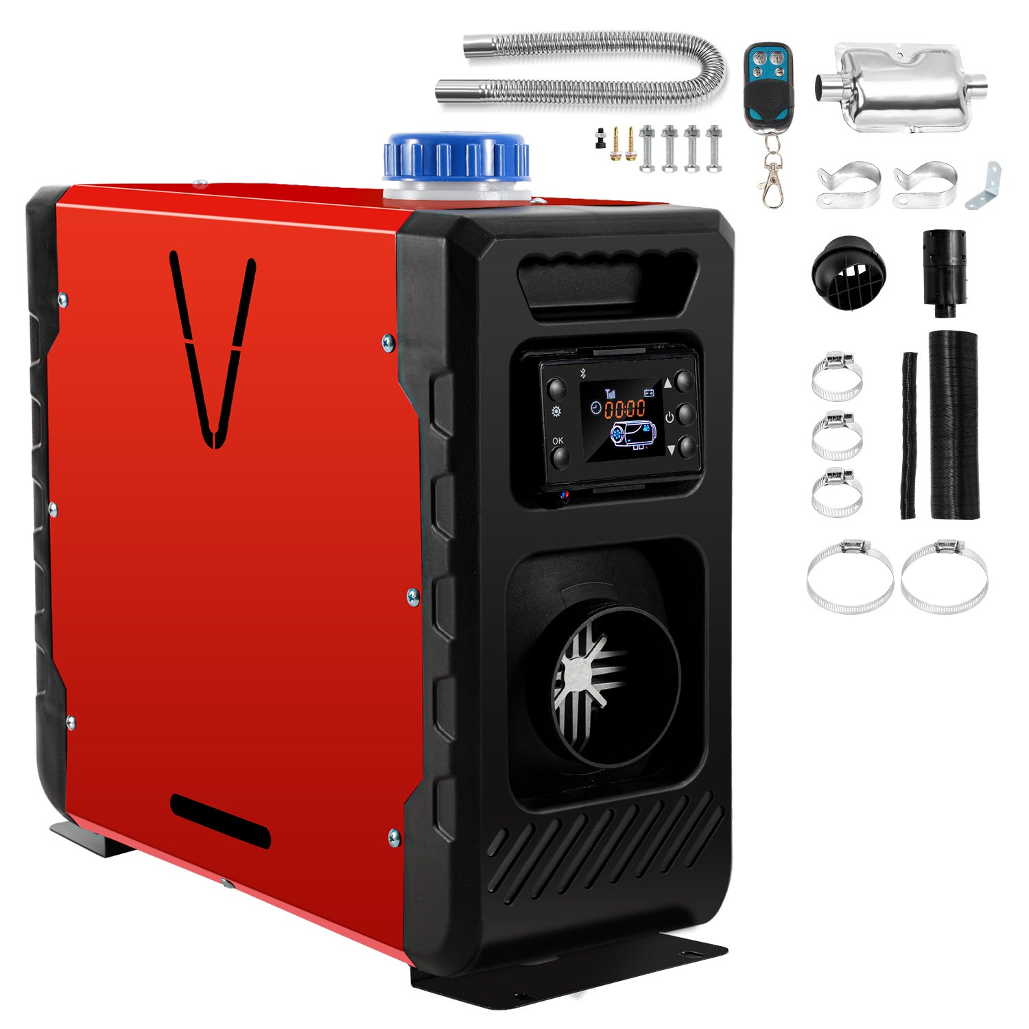 Chauffage Diesel Portable 5KW 12V Réchauffeur D'Air Diesel Chauffage De Stationnement De Voiture Pour Rv Auto Camion X 92855103