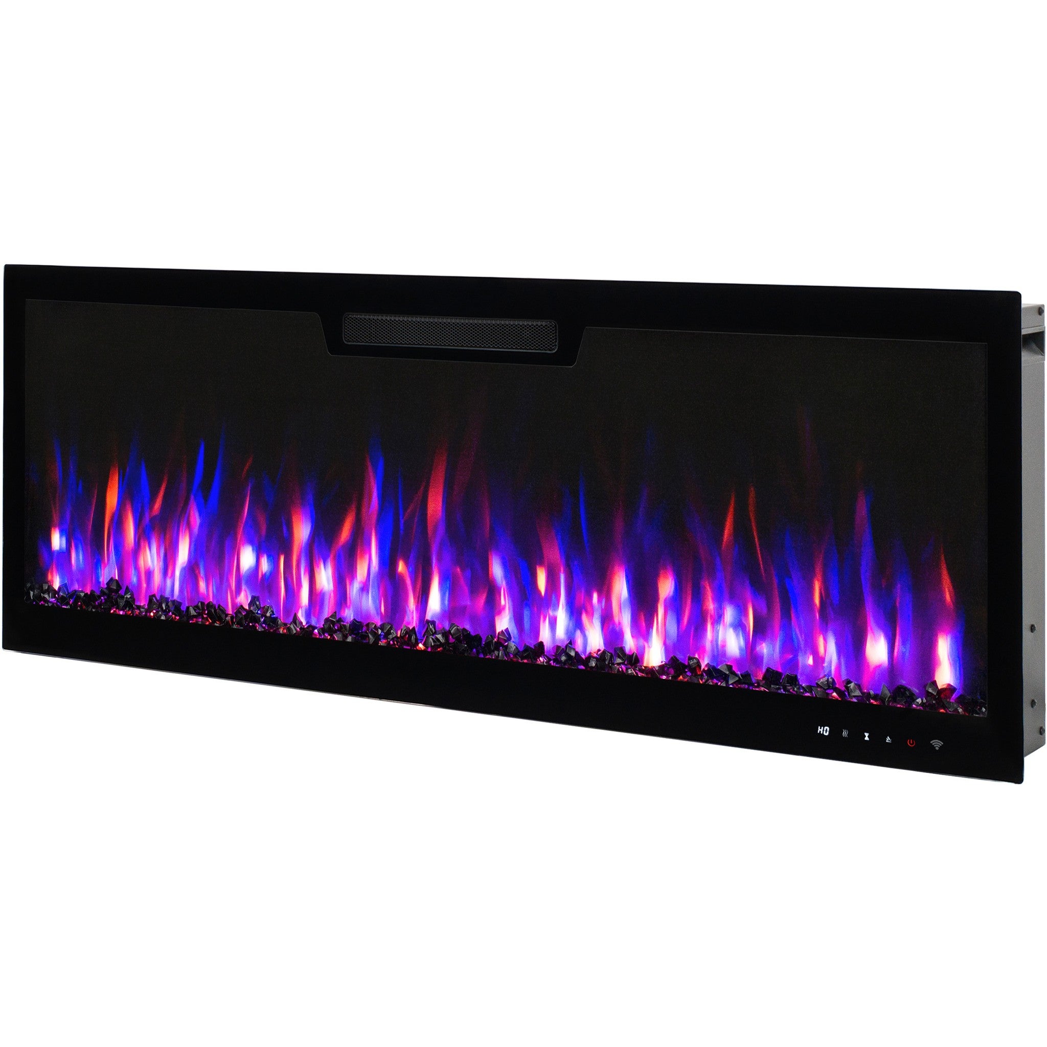 Cheminée électrique AFLAMO Elite 183 - feu premium - murale ou encastrable - 183x46x13 cm - cheminée LED décorative avec chauffage 750/1500 W - 7