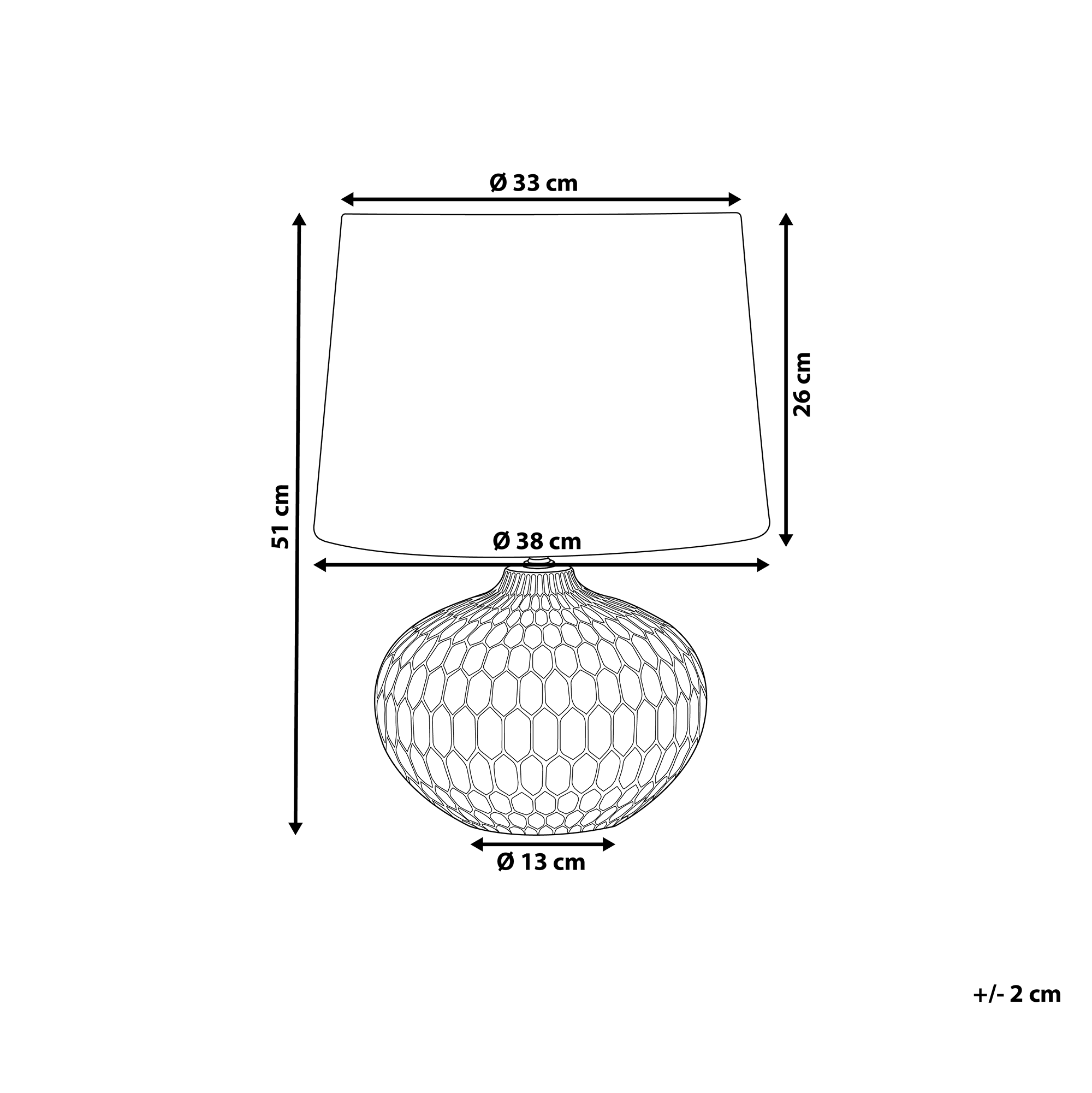 Lampada da tavolo PIRITA Ceramica Oro - 3