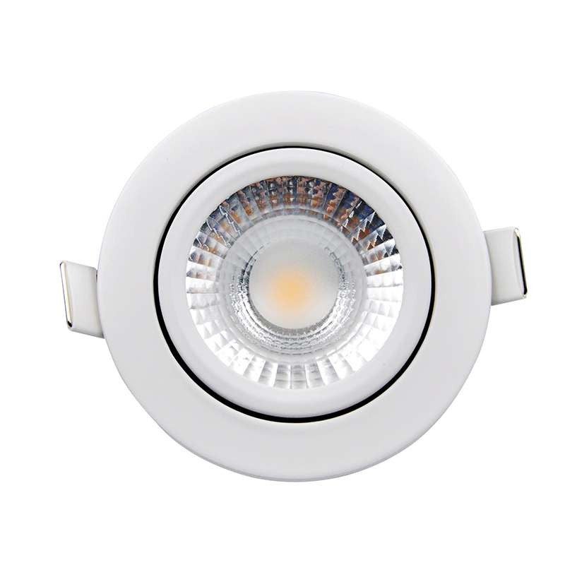 Spot LED Encastrable Orientable Rond Blanc 8W - Pack de 10 / Blanc