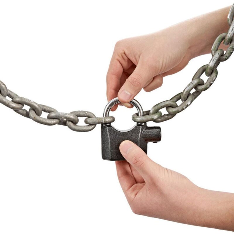 Cadenas Alarme de Securite 110 db 3 Cles inclus Antivol a Capteurs de Vibrations et Mouvements en Acier Trempé - 2