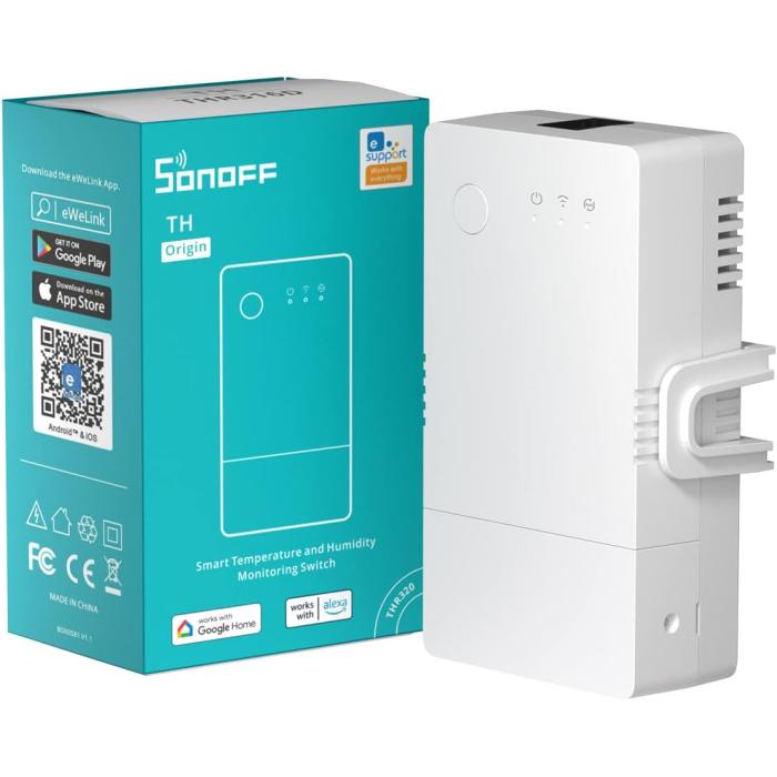 Capteur Température Et Humidité Sonoff - Pour TH10/TH16, Connecté Wi-Fi - 8