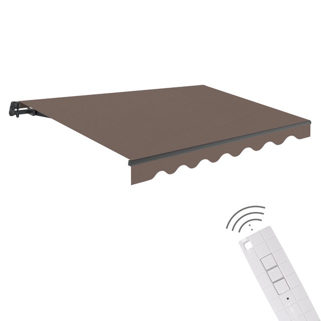 Toldo Motorizado Exterior 3x2,5m Taupe – Controlo Remoto – Lona com Proteção Solar