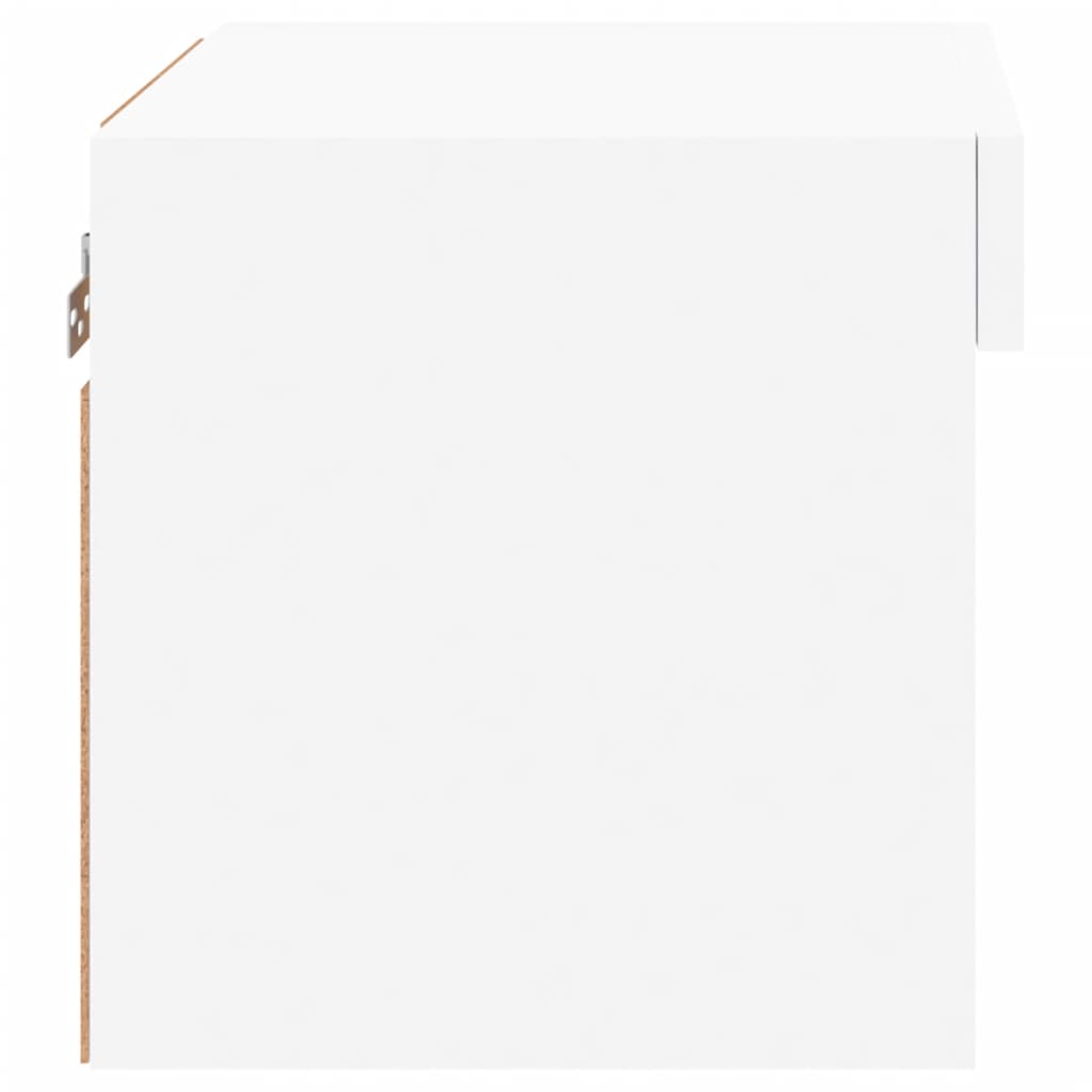 Mesita de noche de pared con luces LED blanco - 8