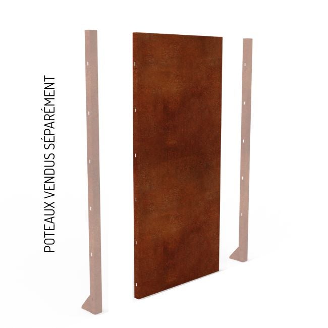 Panneau Brise Vue Métal Acier Corten Premium H.180 cm - madecoupesurmesure - 8