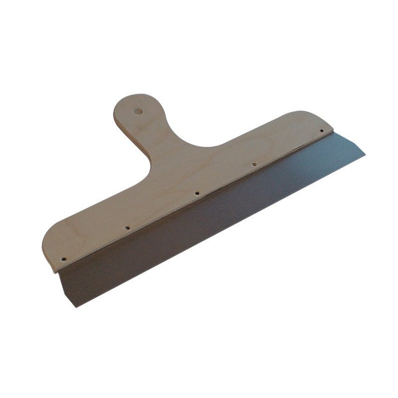 Spatule de surface largeur 400 mm manche en bois lame en acier polie ...