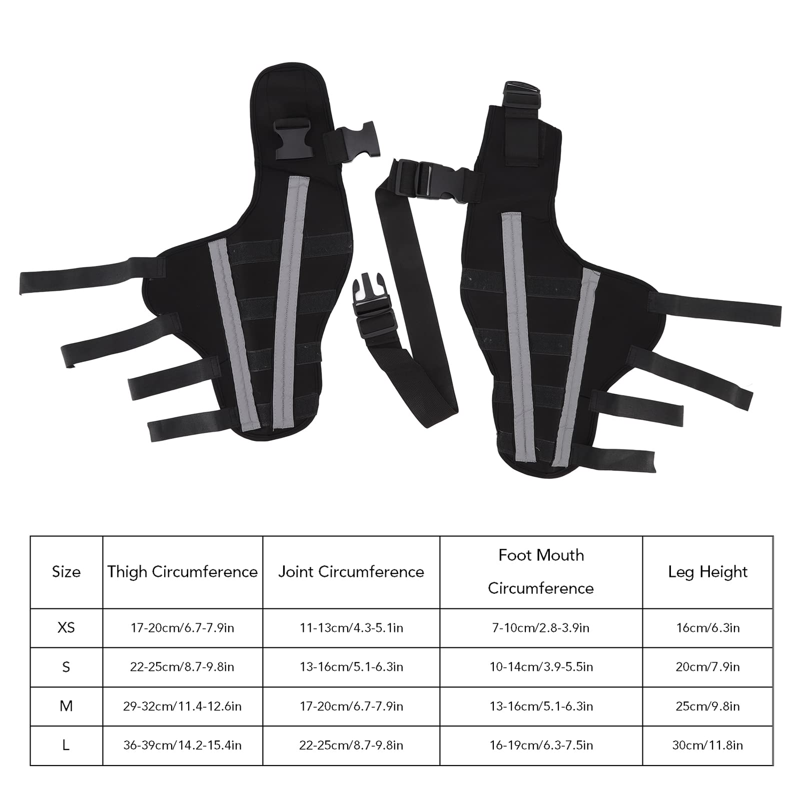 Rodillera para perros, duradera, ajustable, de neopreno, doble soporte para patas traseras para perros, cómoda - 4