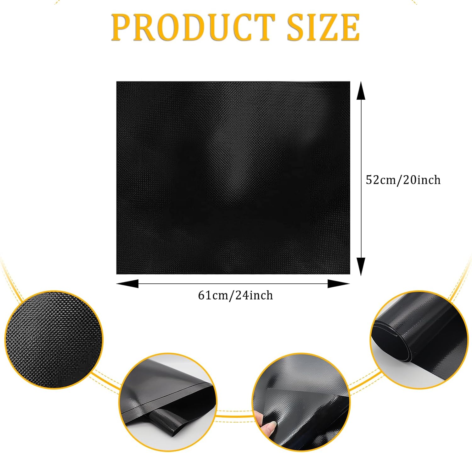 52x61cm Tapis de Protection Plaque Cuisson Induction en Silicone Plaque de Cuisson Magnétique Cooktop Anti Rayures Non Slip - 2
