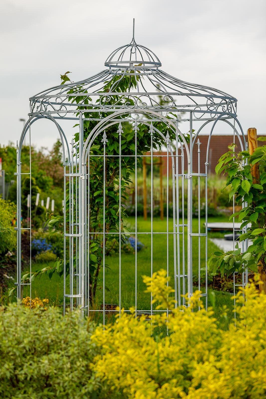 Gazebo magnifico Siena rotondo Ø 2,1 m, padiglione da giardino