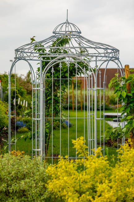Gazebo magnifico Siena rotondo Ø 2,1 m, padiglione da giardino