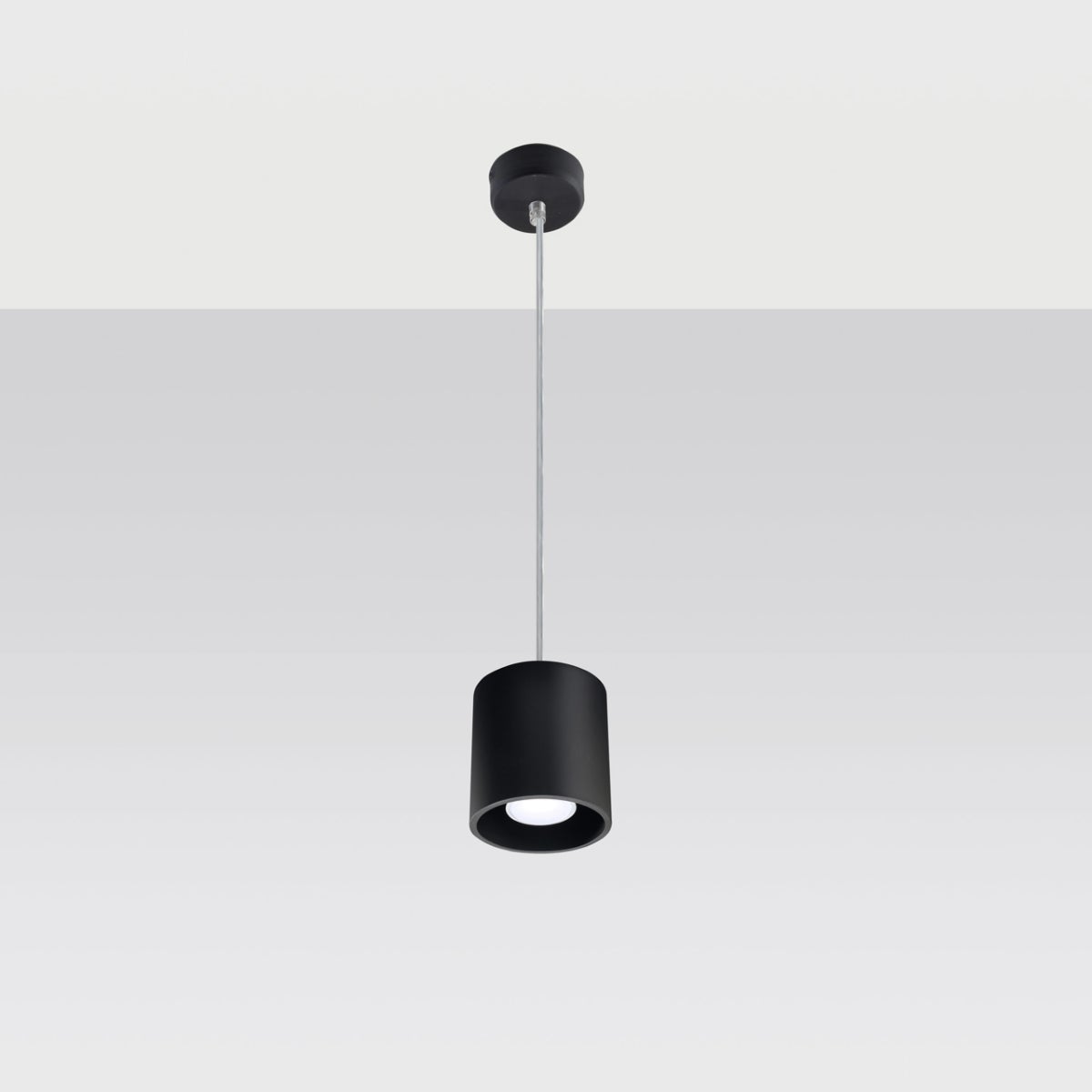 Lampa wisząca CELERIS 1 czarny LED 4000K - 10x10x110cm Sollux