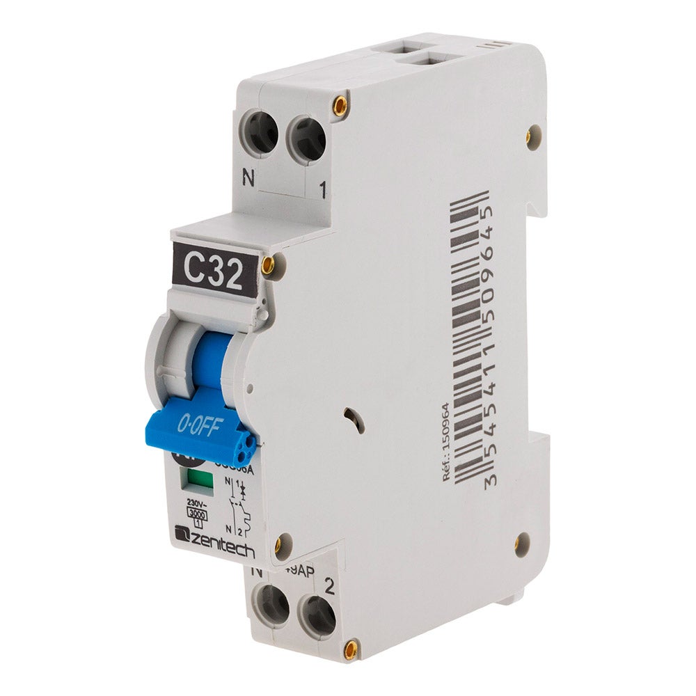 Disjoncteur 32A PH/N - NF - Zenitech - 3