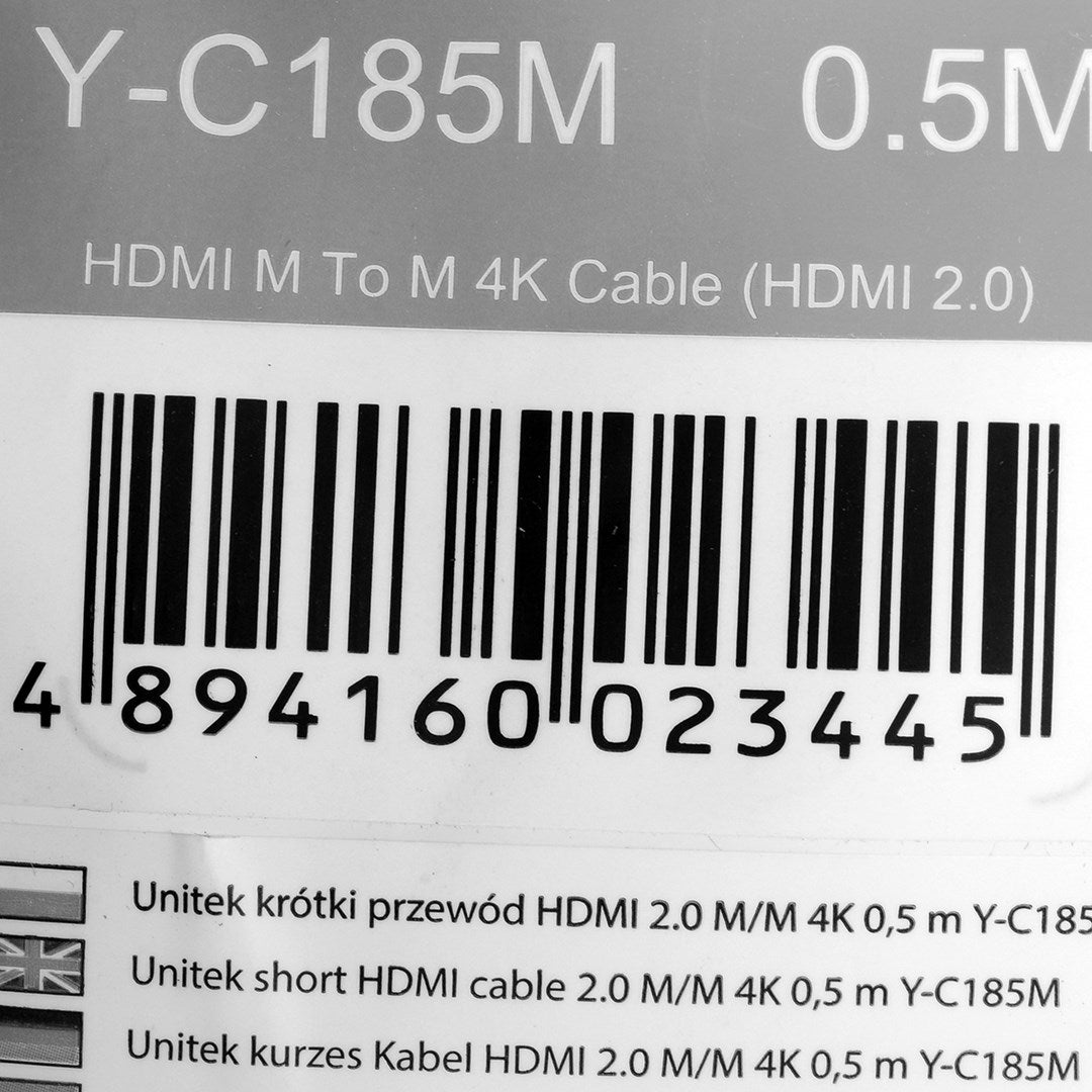 Cavo HDMI Unitek 2,0 m/m 4k 60 Hz, 0,5 m, y-c185 m - 2