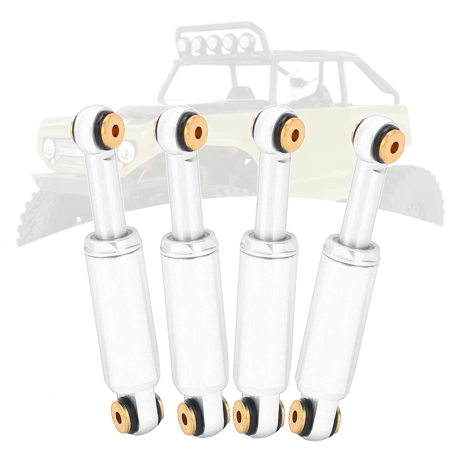 Ammortizzatore a olio in metallo per Axial SCX24 90081 1/24 RC Crawler Car Upgrade Parts (argento) - 2