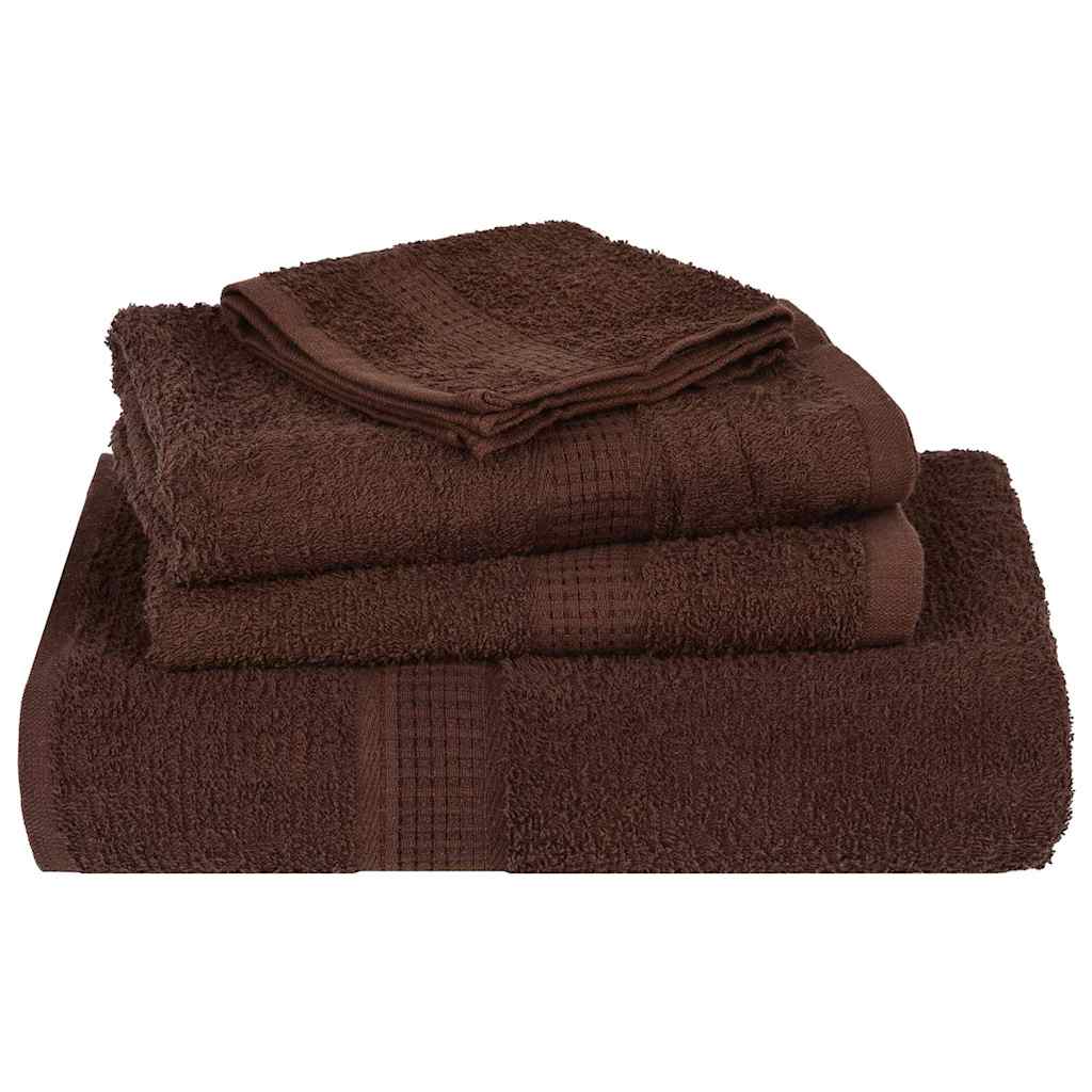 Ensemble de serviettes FROGN 8 pcs marron 360 g/m² vidaXL - 4