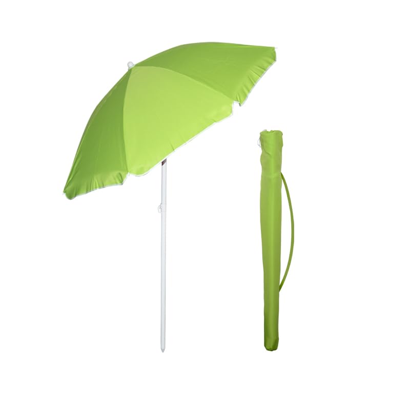 LIFE IS Ombrellone Da Spiaggia 200 Cm Con Snodo E Camino Antivento - Struttura In Acciaio, 8 Stecche In Fibra Di Vetro, Tessuto Poliestere 140gr Con Protezione UV Interna, Colore Rosa