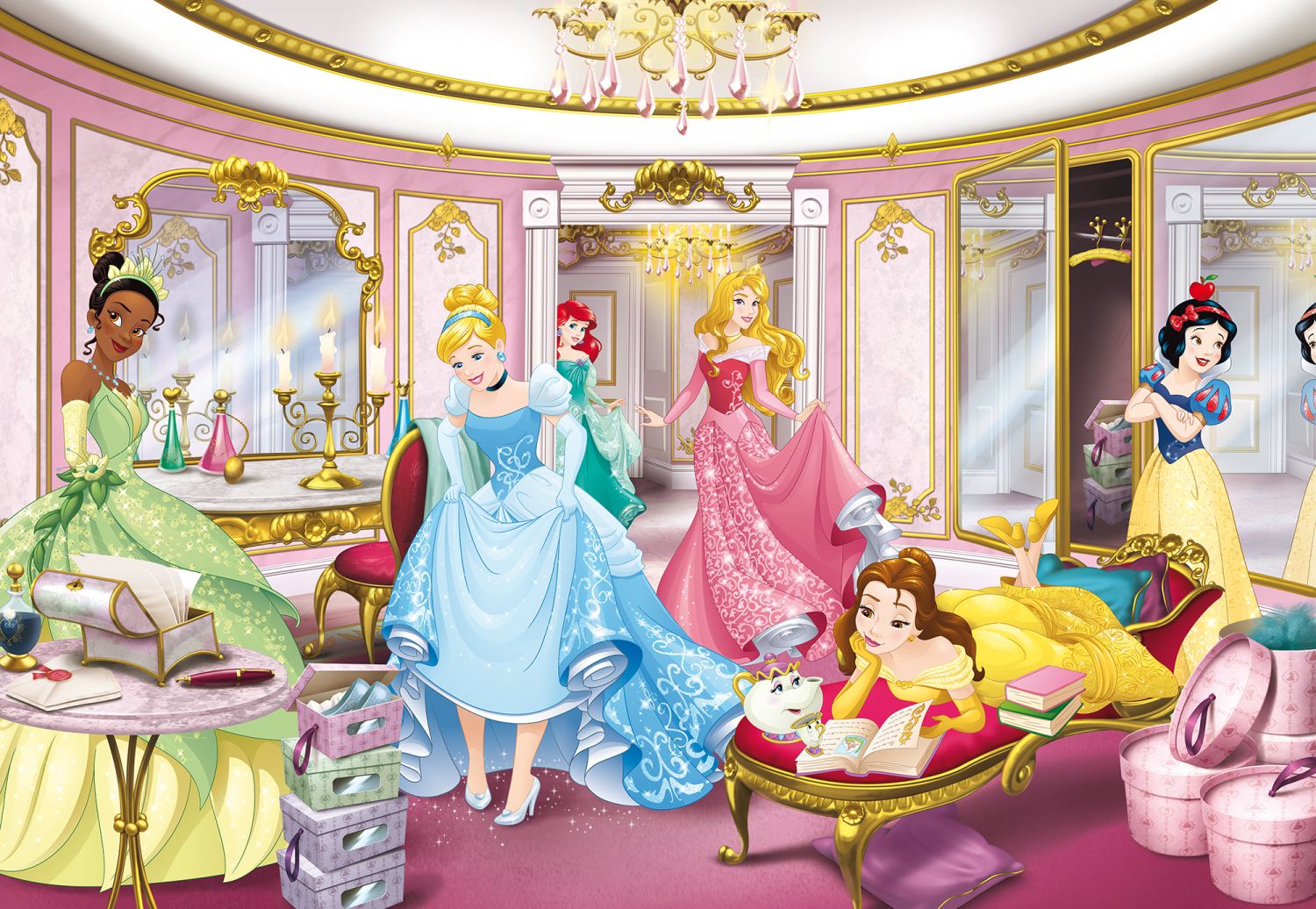 Fotomural princesas multi color - 368 x 254 cm - disney