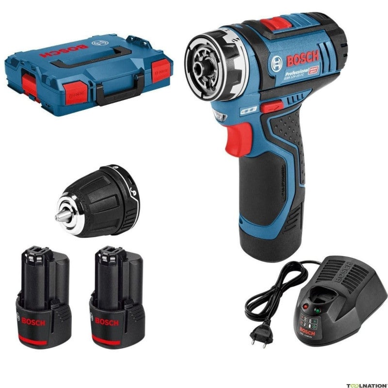 Wiertarko-wkrętarka bezprzewodowa Bosch GSR 12V-15 FC 2 biegi moment 30 Nm