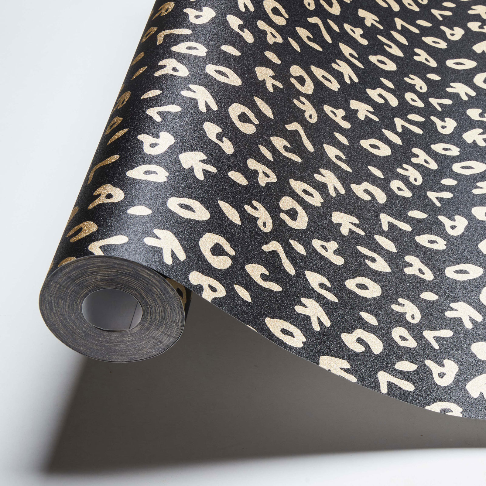 Papel pintado negro con estampado dorado papel pintado con relieve realista papel pintado vinílico para oficina, sala de estar