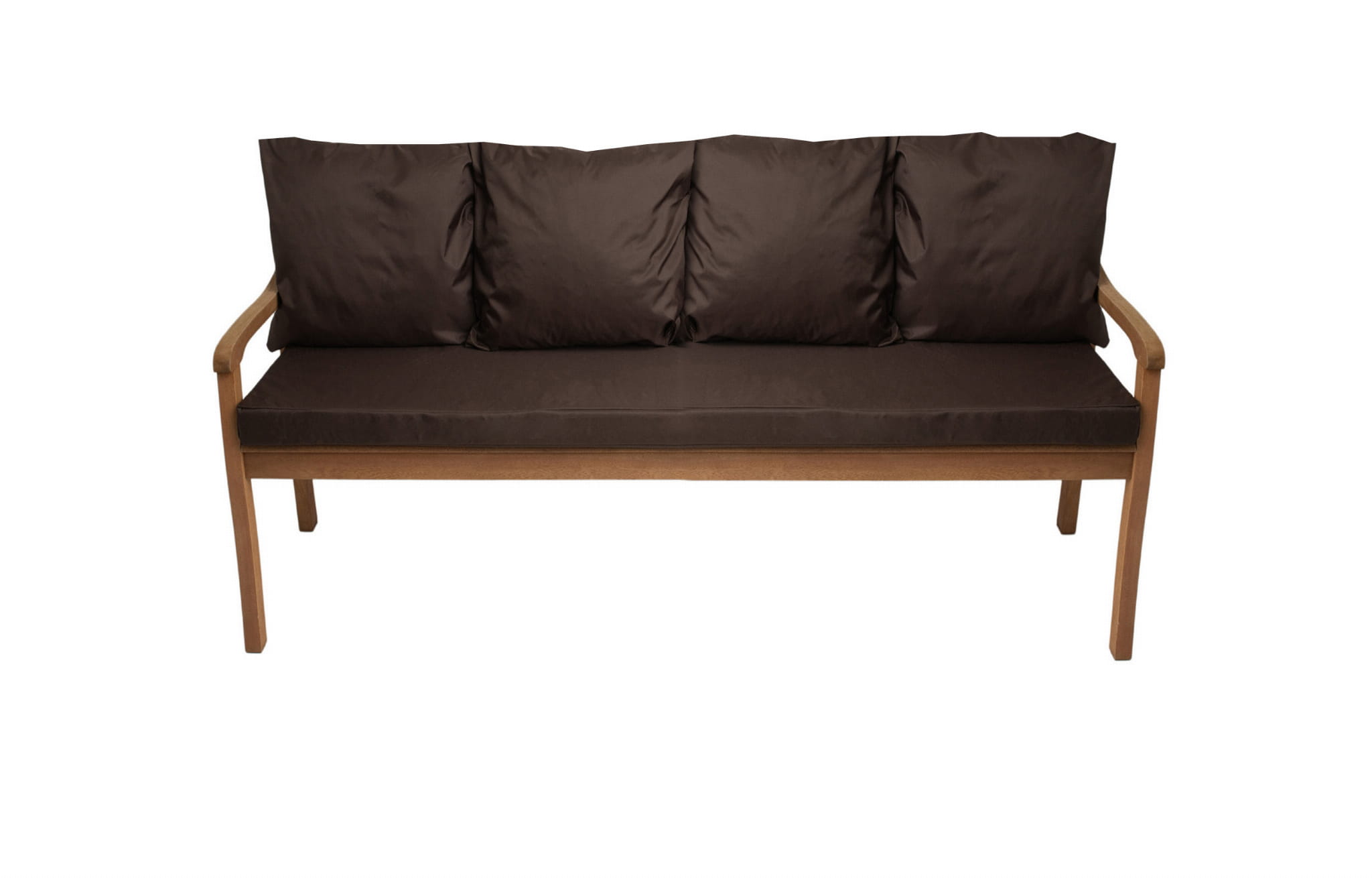 Cojín de banco de jardín de 3 plazas 180x60/4x50x56cm, cojín de exterior, cojines de columpio marrón, cojín de asiento, cojín de respaldo