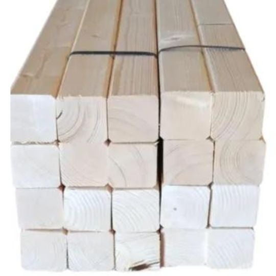 Lot de 10 unités de baguettes en bois de sapin de 45 x 45 x 2200 mm - 4