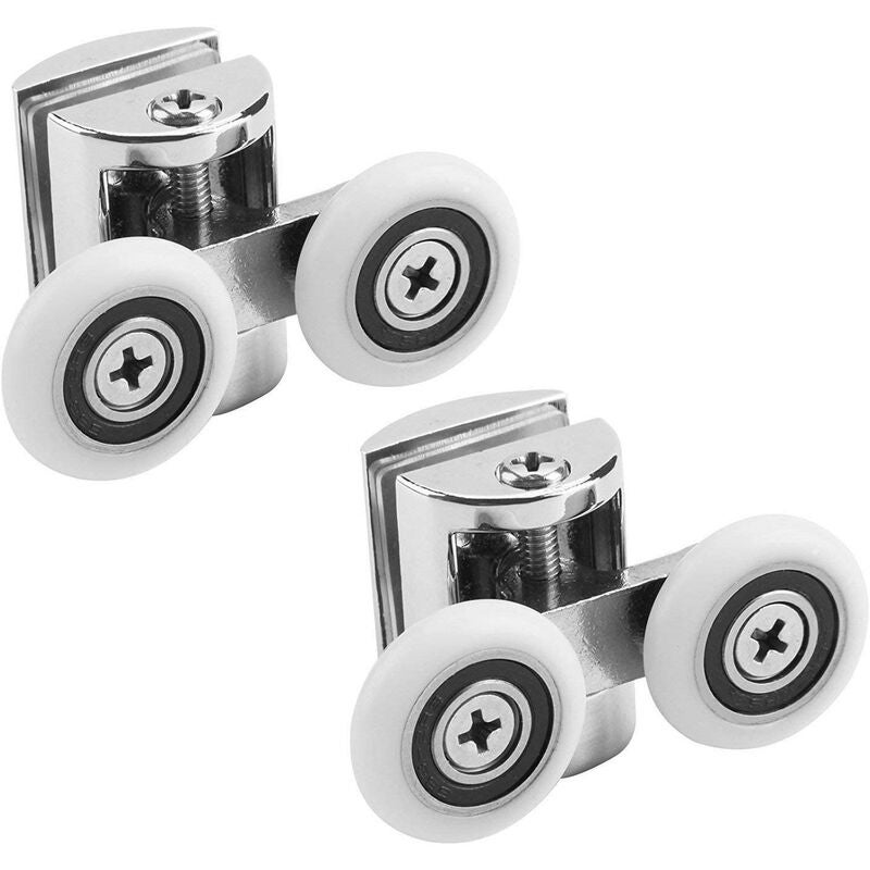 23MM 2 Szt. Rolki do Kabiny Prysznicowej Podwójne do Drzwi Kabiny Prysznicowej Dolne Koło Zastępcze