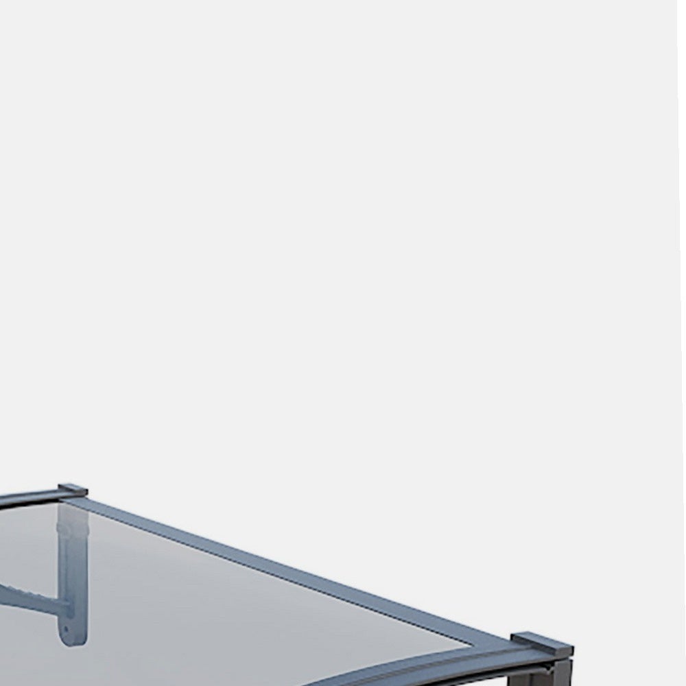Marquise aluminium et polycarbonate WERKA PRO 80 x 120 cm - 3