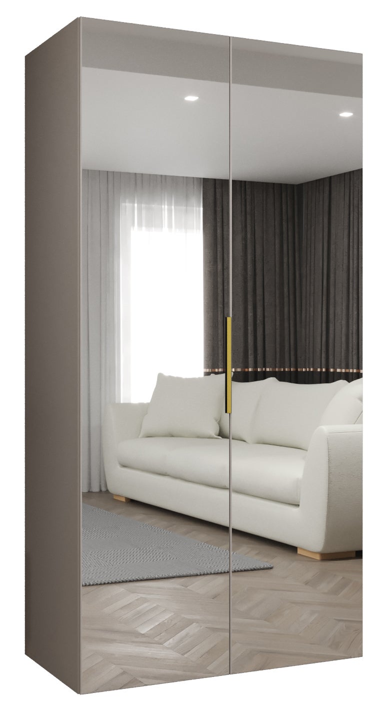Szafa uchylna otwierana Marbella 3 100 x 52 x 202 cm kaszmir + u. złoty Abiks Meble
