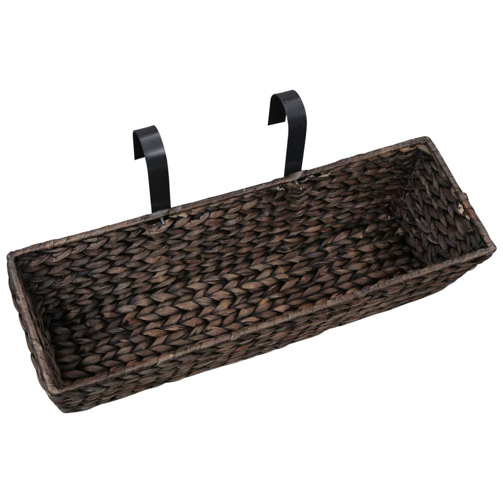 Set di 2 fioriere in giacinto d'acqua 60 cm marrone 02_0000882 - 5
