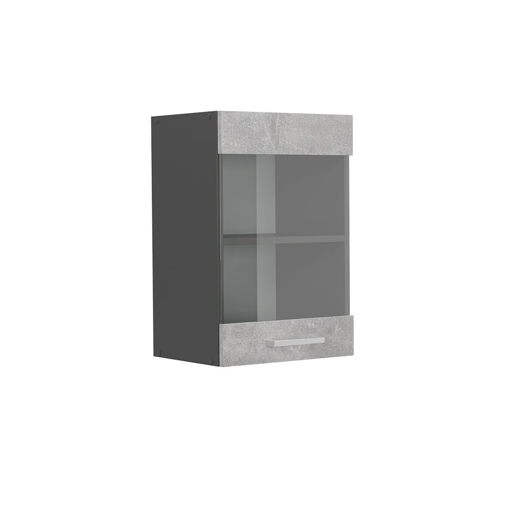 Vicco Szklana szafka kuchenna R-Line, Beton, 40 cm