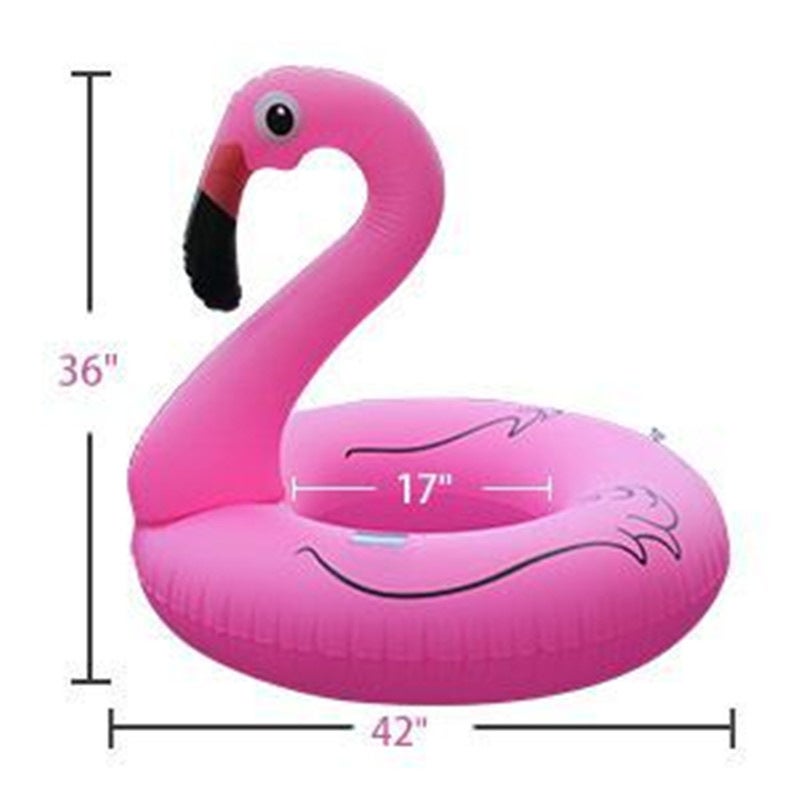 Bouée Flamant Rose Gonflable avec LED Solaire, Matelas de Piscine Lumineux 42 x 36 Pouces, Flotteur Piscine Adulte - 4