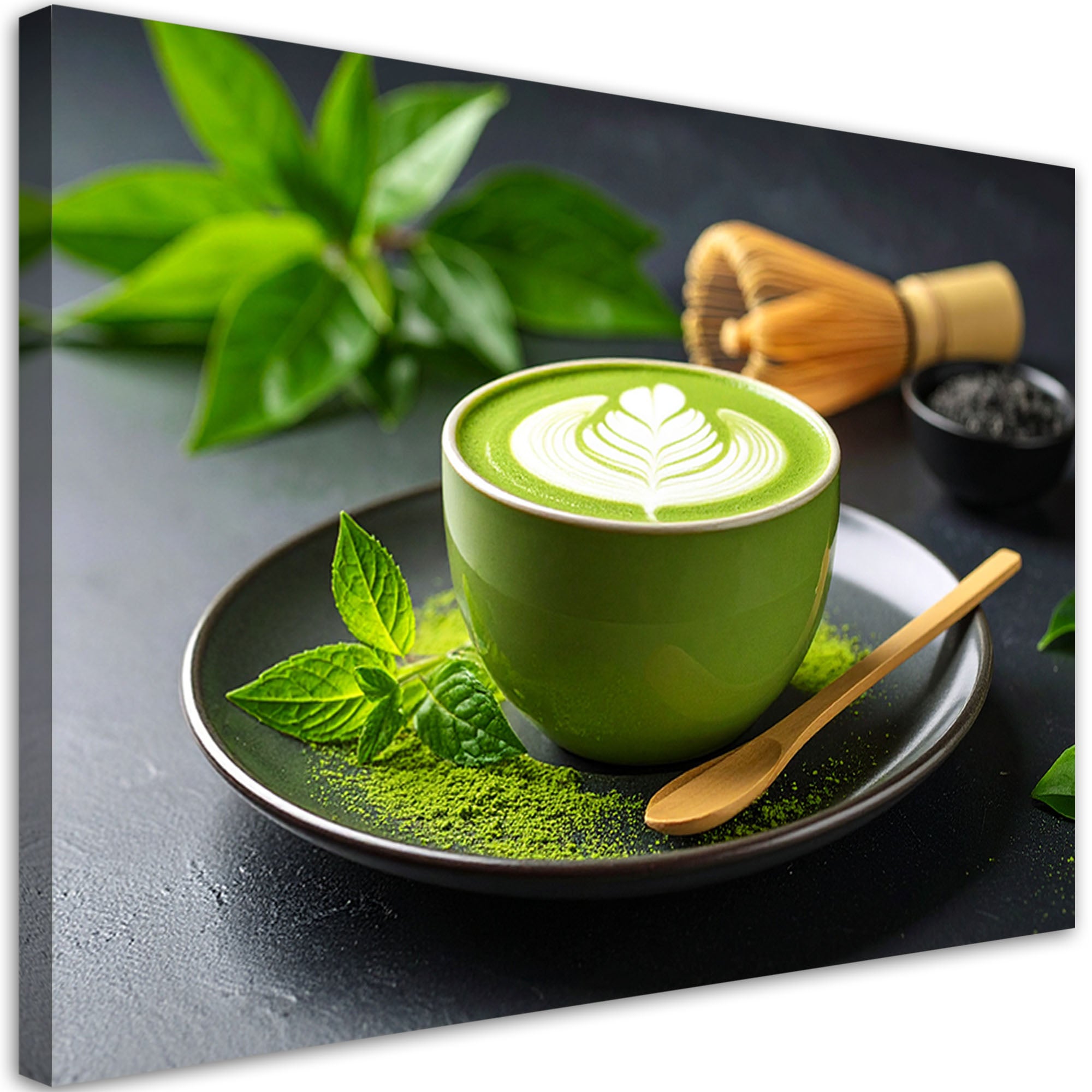 Obraz do kuchni restauracji, Matcha Herbata Latte 120x80