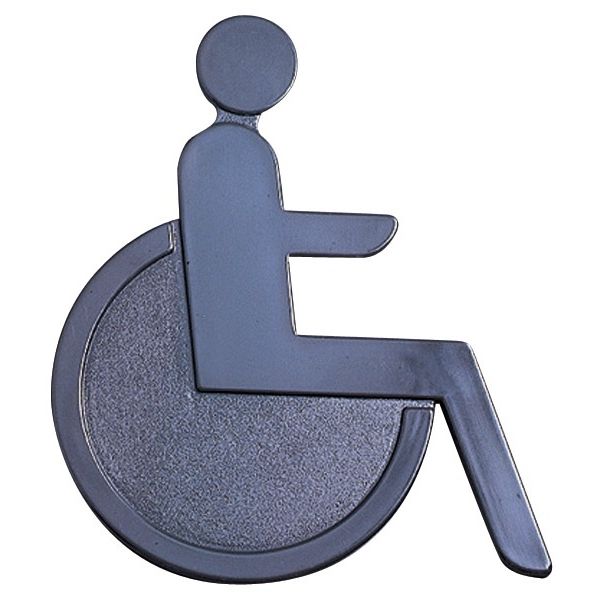 Idéogramme nylon handicapé pictogramme 4 noire - NORMBAU - 2510040 - 3