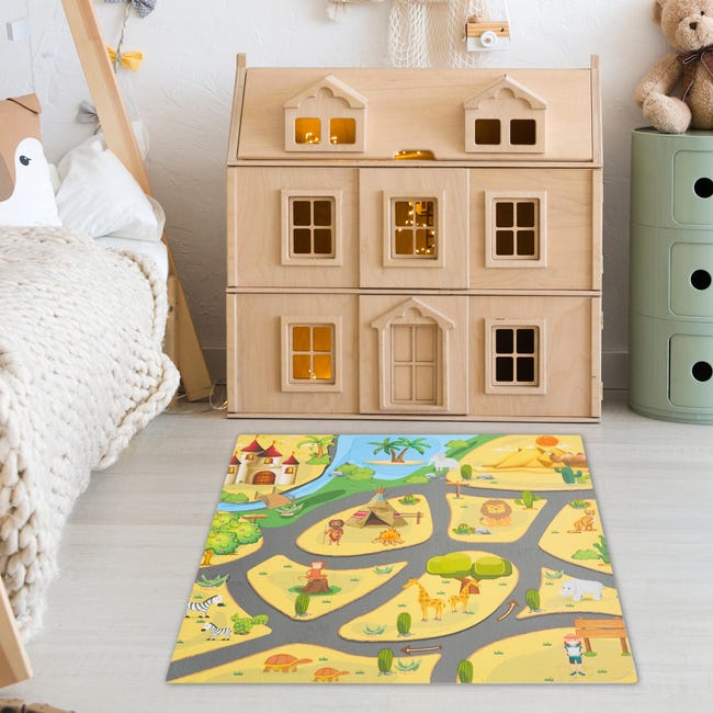 Relaxdays Tappeto Gioco Bambini, 21 Tasselli Puzzle a Tema Fattoria, Tappetino per Gattonare, Tappetone Gomma, Colorato Relaxdays Tappeto Gioco Bambini, 21 Tasselli Puzzle a Tema Fattoria, Tappetino per Gattonare, Tappetone Gomma, Colorato