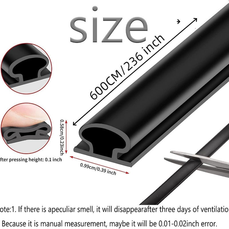 Ruban d'étanchéité de porte auto-adhésif, bande d'étanchéité de joint de porte auto-adhésive coupe-vent et insonorisée, 10*6mm, marron 10M - 6