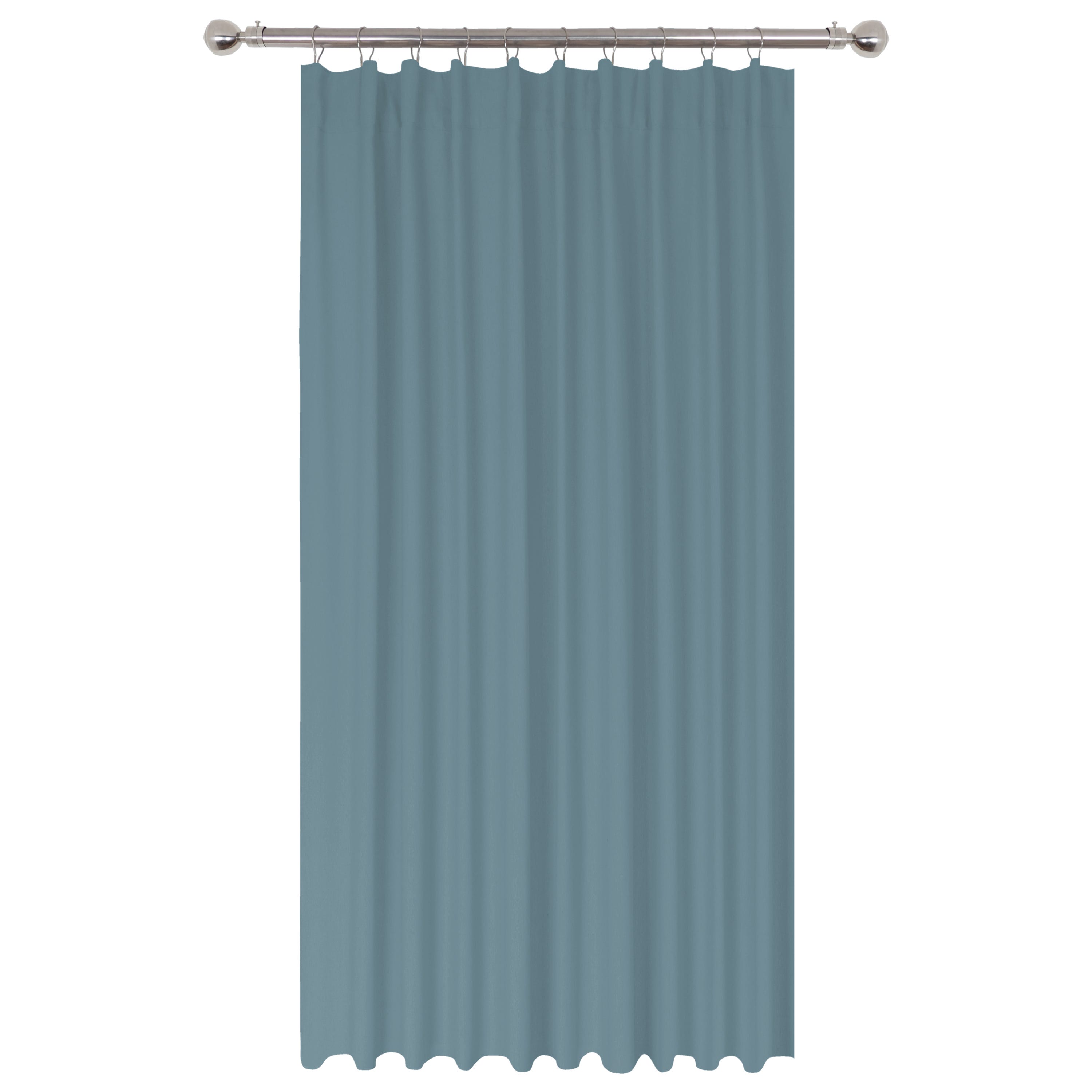 Zasłona na taśmie marszczącej Kalpe bawełna INSPIRE niebieski aqua 140x280cm