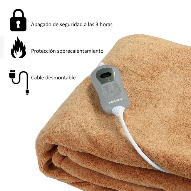 Cosi Home Coperta termica elettrica 200 x 150 cm - spegnimento automatico, protezione dal surriscaldamento, lavabile, in sherpa e pile, 10 livelli di riscaldamento con telecomando - Blu Cosi Home Coperta termica elettrica 200 x 150 cm - spegnimento automatico, protezione dal surriscaldamento, lavabile, in sherpa e pile, 10 livelli di riscaldamento con telecomando - Blu
