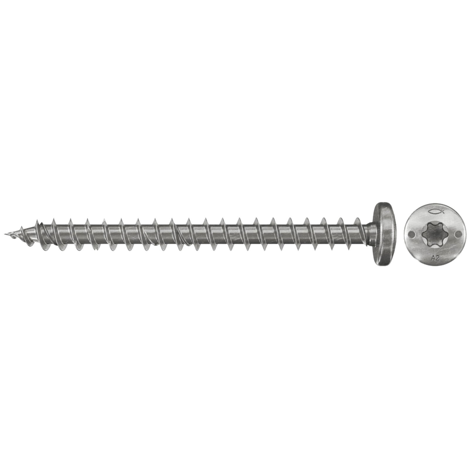 Fischer 200x Power-Fast 4,5 x 30 łeb półokrągły stal nierdzewna A2 pełny gwint wewnętrzny sześciokąt TX - 657373