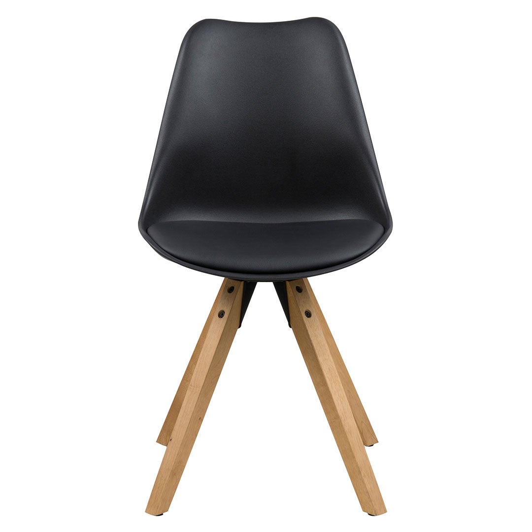 Dima krzesło stołowe PU skóra czarna.