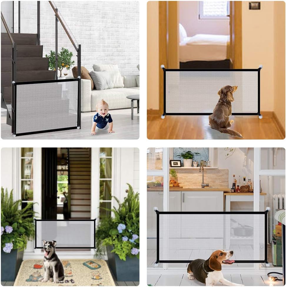 180 cm Barrière de sécurité pour animaux de compagnie, barrière de sécurité pour bébé, barrière isolante, barrière d'escalier pliable pour chiens - 5