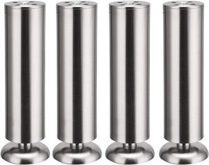 Set 4 Gambe Per Tavolo Regolabili In Acciaio Inox Cromato – Diametro 60 Mm, Altezza 710 Mm