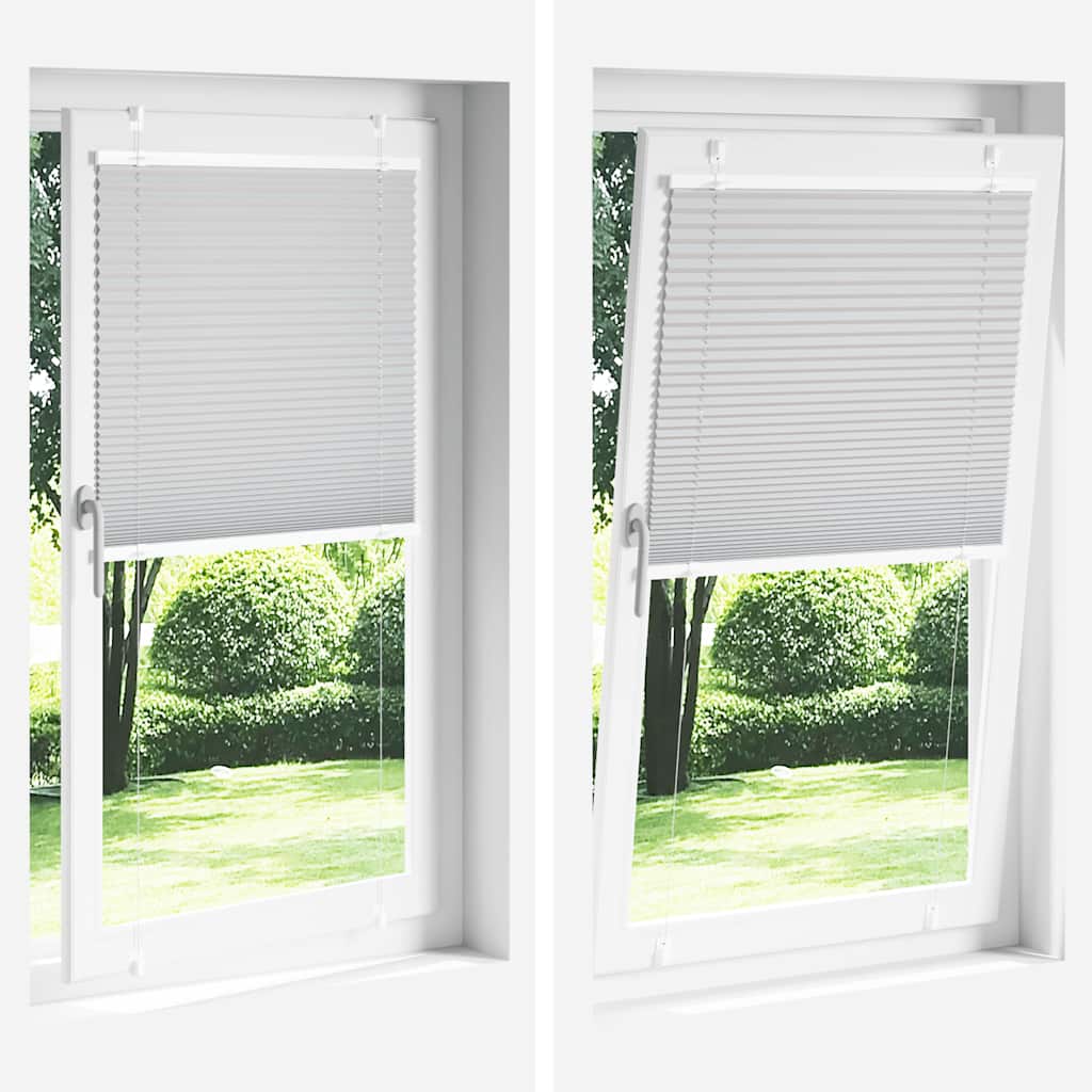 Store plissé blanc 70x200 cm largeur du tissu 69,4 cm polyester vidaXL - 7