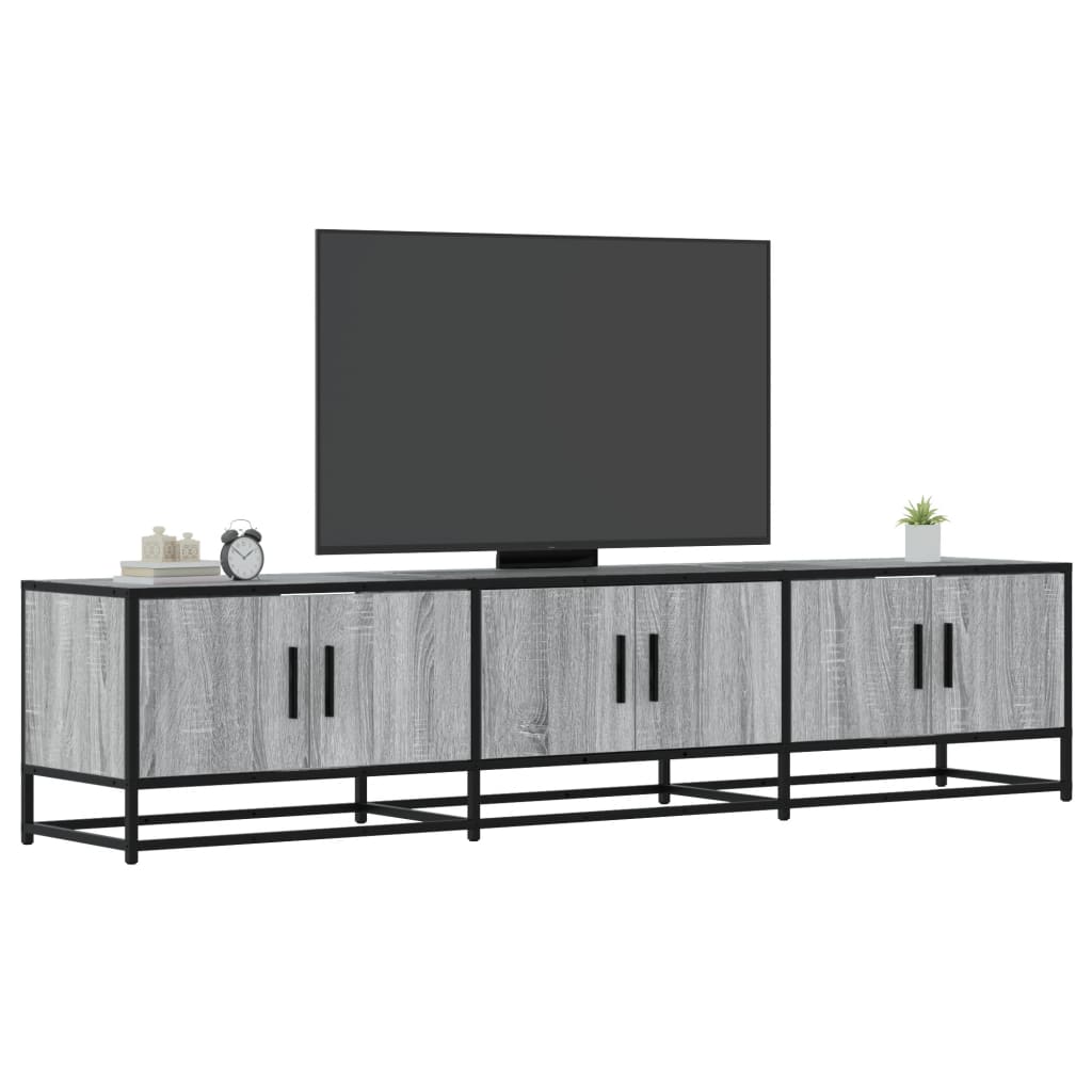 Meuble TV sonoma gris 180x35x41 cm bois d'ingénierie - COMFORTXL - 2