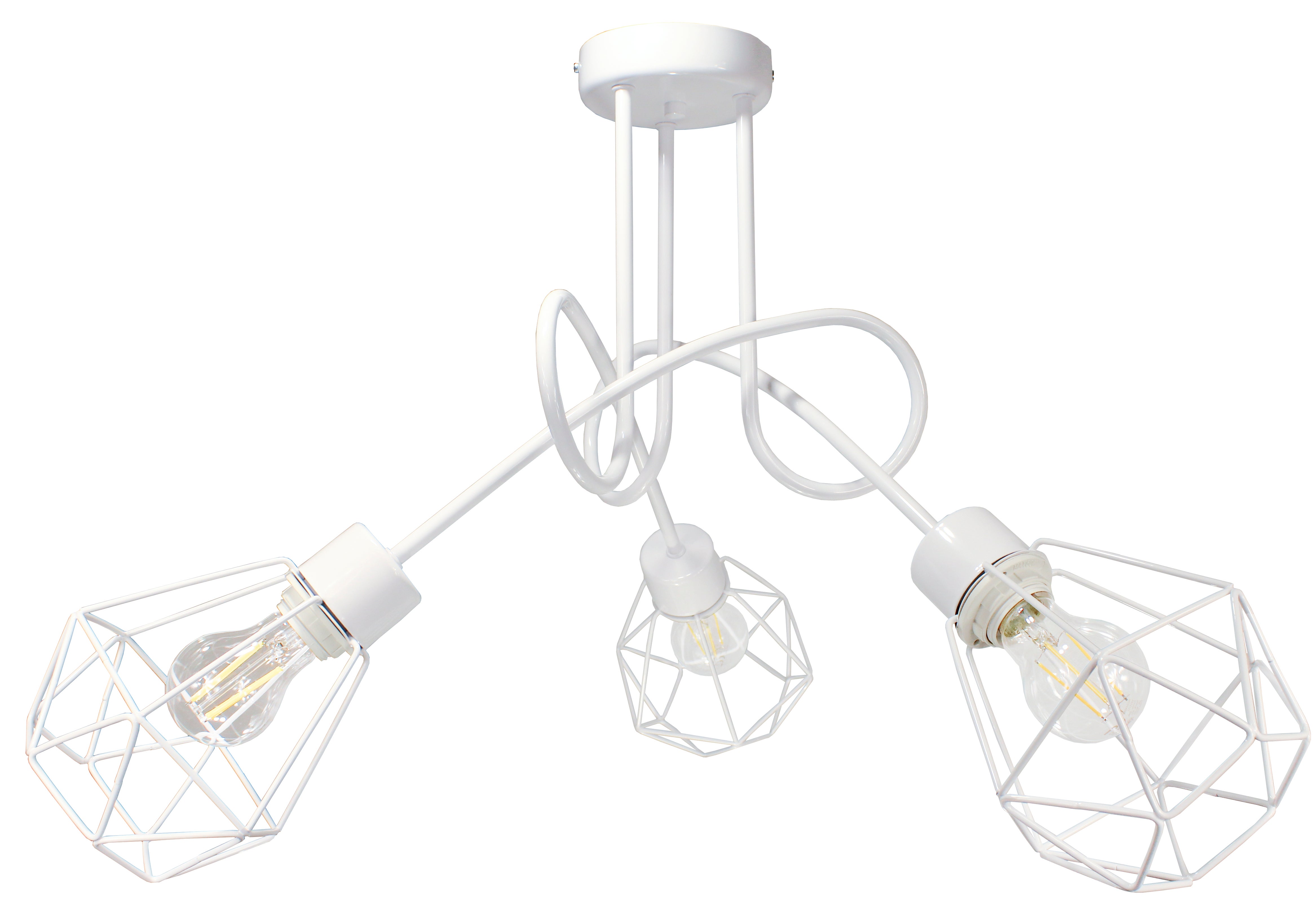 Lampa DECORI Edison Max 3 Diamond Biały, 1 szt