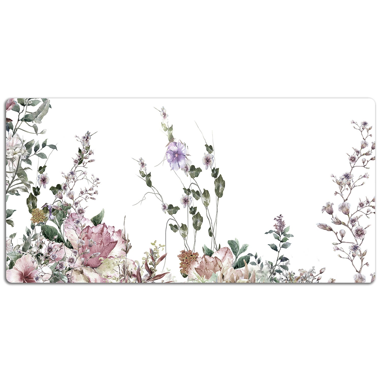 Podkładka na biurko ogród pastelowy 120x60 cm, romantyczna mata biurkowa – Tulup