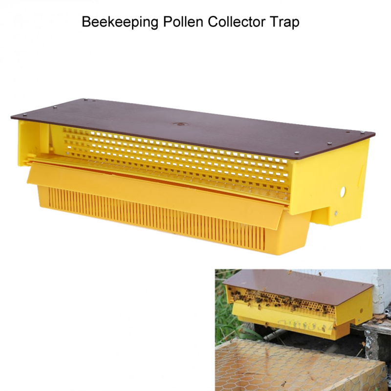 Coletor de pólen de entrada para colmeia – amarelo – para colmeia e manutenção dos quadros - 9