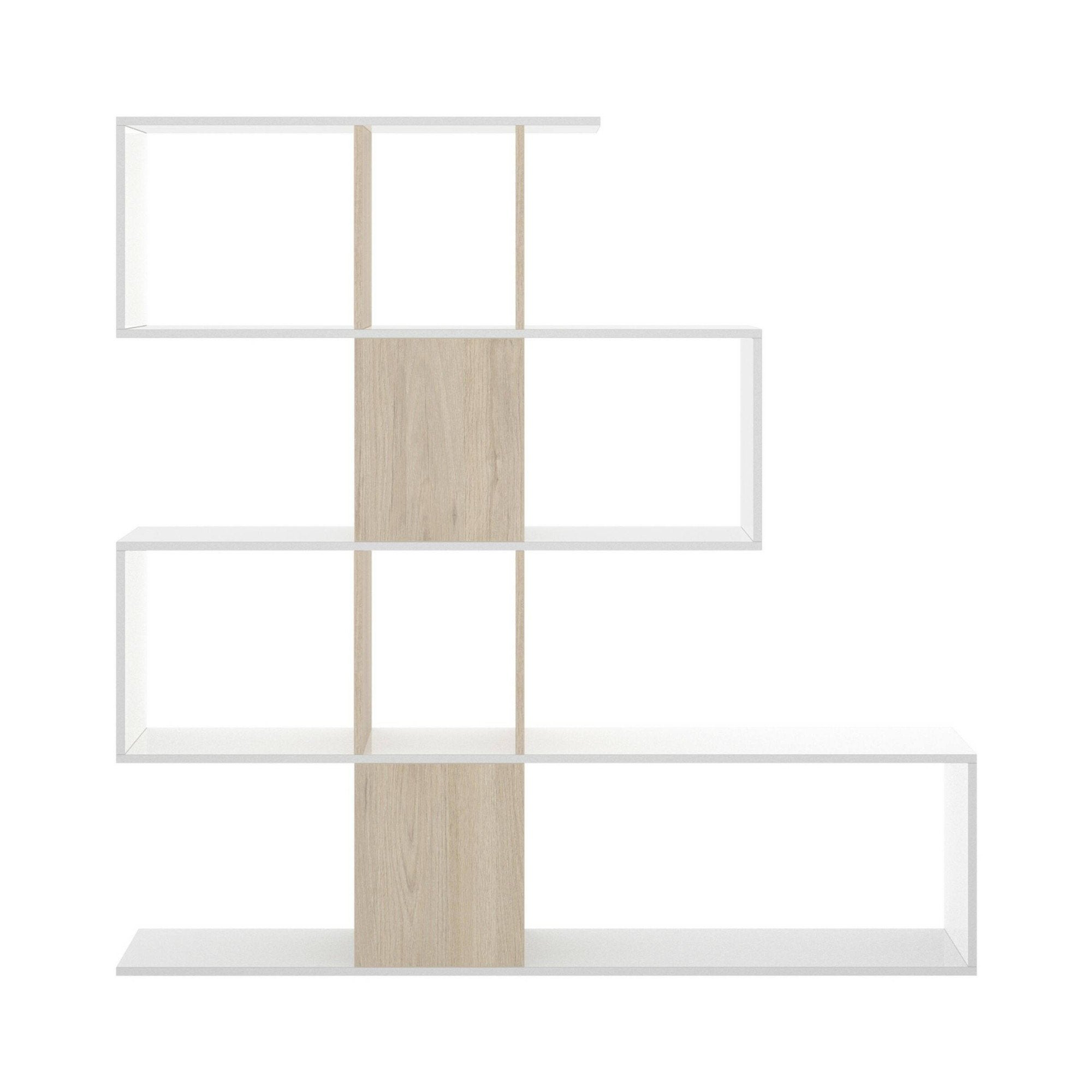 Bibliothèque pour Bureau en MDF Blanc H. 145 x l. 145 x P. 29 cm - 5