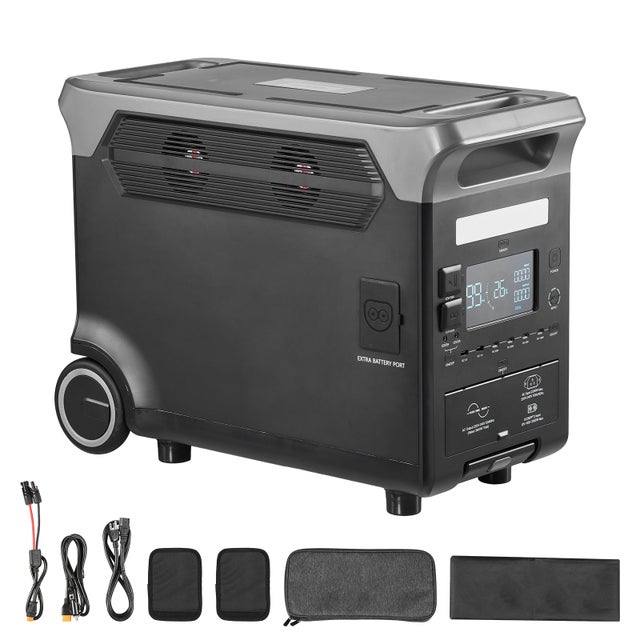 Station deEnergie Portable SucceBuy, Generateur Solaire 3600 W 3840 Wh avec 10 Ports, Entree Reglable, Batterie LiFePO4 Extensible