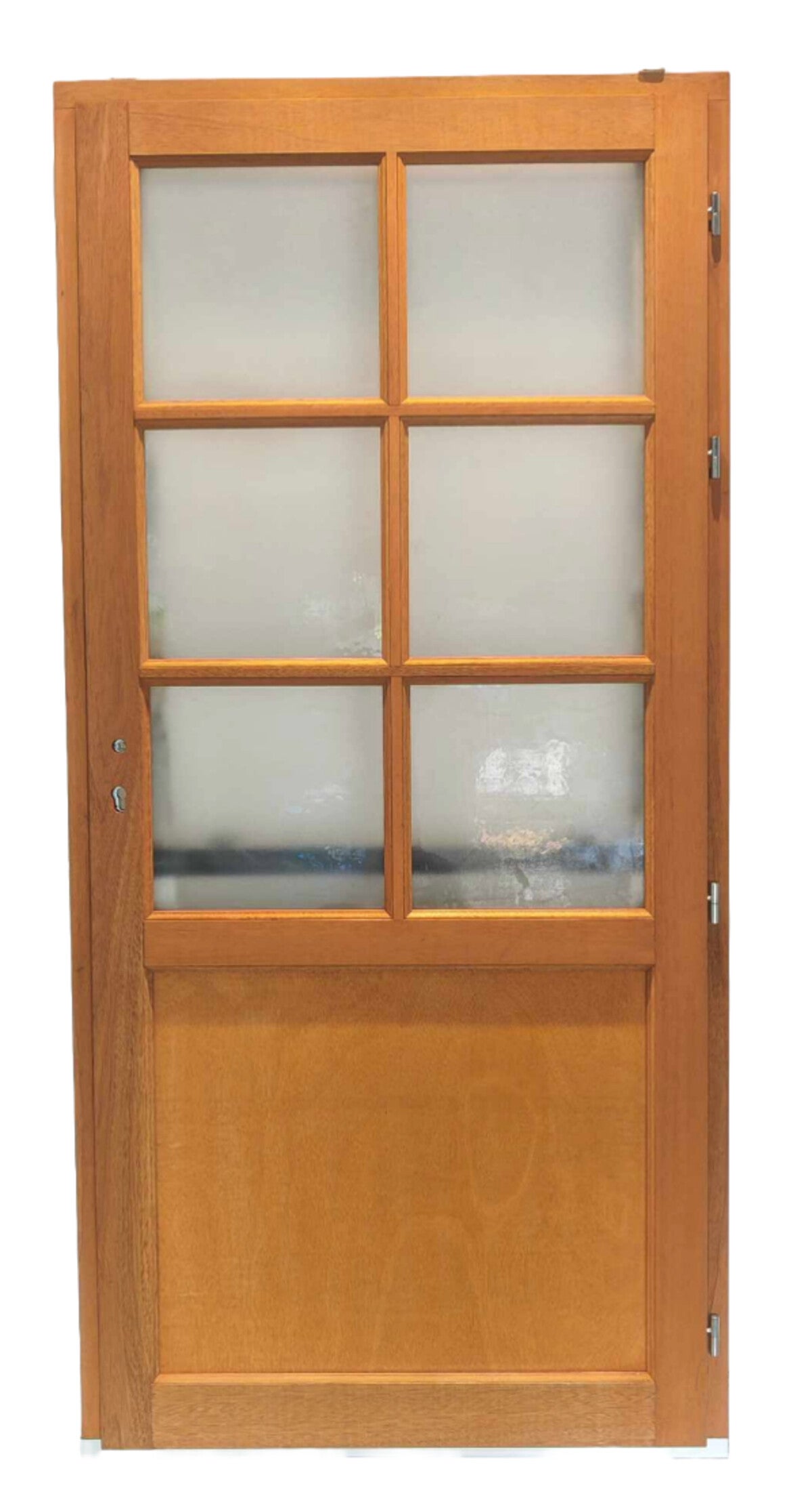 Porte De Service Bois Vitrée Naxos, H.200 X L.90 Côte Tableau, P.gauche , Poignée, Barillet Gd Menuiseries - 4